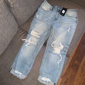 light blue wash boyfriend jeans